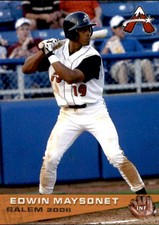 2006 Salem Avalanche Grandstand #12 Edwin Maysonet Vaga Baja Puerto Rico PR Card