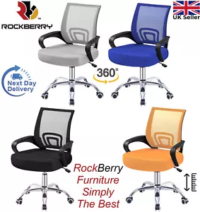 Office Mesh Chair Ergonomic Swivel With Back Support Computer Desk Chairs Home - Picture 1 of 35