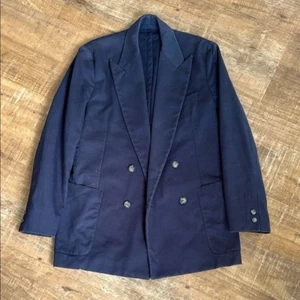AMI PARIS Navy Double-Breasted Cotton Blazer FR46 US 36 $970 - Picture 1 of 4