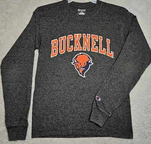 Bucknell Bison Herren Erwachsene Unisex Small T-Shirt - Champion - Langarm dunkelgrau - Bild 1 von 10
