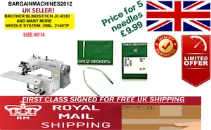 GROZ-BECKERT 29BL TAGLIA:90/14 RS EM AGHI CURVI PER MACCHINA DA CUCIRE INDUSTRIALE - Foto 1 di 3