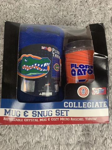 Florida Gators Mug And Snug Gift Set 16 Oz. Crystal Mug Micro Raschel Blanket Cover