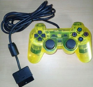 SONY PlayStation 2 PS2 Official Controller DualShock 2 Lemon Yellow SCPH-10010 - Picture 1 of 2