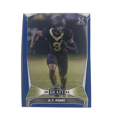 2023 Leaf Draft Football Card #39 A.T. PERRY Blue Parallel - Image 1 of 2