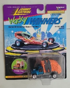 NEW GARBAGE TRUCK WACKY WINNERS BY JOHNNY LIGHTNING BLUE & ORANGE! B47 - Picture 1 of 2