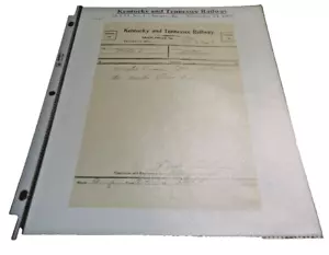 NOVEMBER 1969 KENTUCKY AND TENNESSEE RAILWAY TRAIN ORDER - Imagen 1 de 1