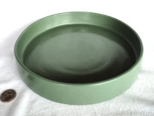 Vintage J. Plato platillo maceta A. BAUER VERDE Los Angeles CERÁMICA 10" - Imagen 1 de 5