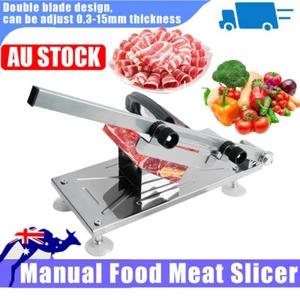 Commercial Meat Slicer Bone Mutton Beef Vegetable Roll Slicing Cutter Machine OZ - Picture 1 of 17
