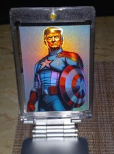 DONALD TRUMP "Captain America" CUSTOM REFRACTOR NOVELTY Card 