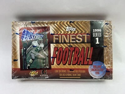 1996 Topps Finest NFL Football Series 1 Factory Sealed Hobby Box Marino Sanders - Image 1 of 4