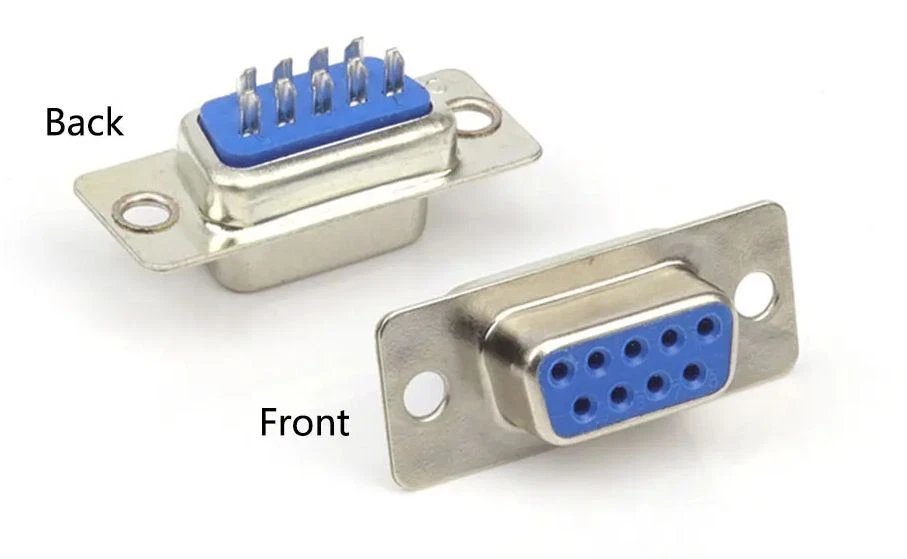 DB9 Female Solder Connector Plug DB9F F Socket Adapter Serial Connectors 9 Pin - image 1 of 1