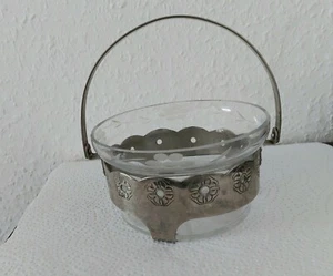 Vintage ZUCKERDOSE Glas-Metall ca. 1985 - Bild 1 von 9