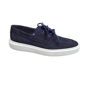 Zapato Barco Portland Gamuza Cuero Azul Marino Marca Good Man Talla 12 - Imagen 1 de 9