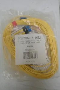 Lot of 9 Belkin F2F802L7-10M LC/SC 8.3/125 Duplex Fiber Optic Cables - Picture 1 of 4