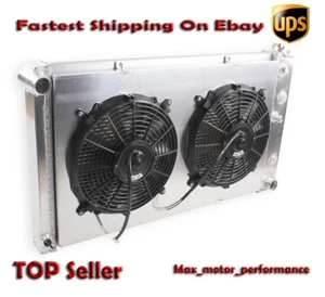 Radiador de 3 filas para ventiladores de cubierta Chevelle El Camino Pontiac GTO 68 69 70 71 1972 - Imagen 1 de 12