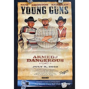 Póster de los Dodgers Young Guns 2010 SGA Clayton Kershaw Broxton Quo 952A - Imagen 1 de 4