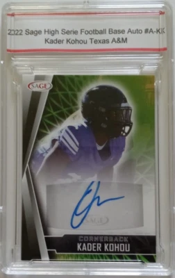 Kader Kohou 2022 Sage High Serie Football Base Auto Card # A-KK Texans A&M - Image 1 of 2