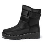 Ladies Ankle Platform Boots Windproof Non-Slip for Outdoor Travel (41 Black)
