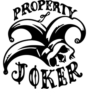 Vinyl Decal Car Truck Sticker Wall Batman Harley Quinn - Property Of Joker - Picture 1 of 8