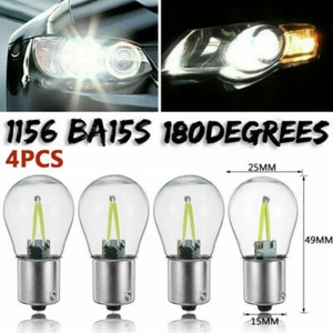 4x 1156 BA15S 200LM COB White LED Turn Signal Reverse Light Lamp Bulbs DC12V T - Picture 1 of 10