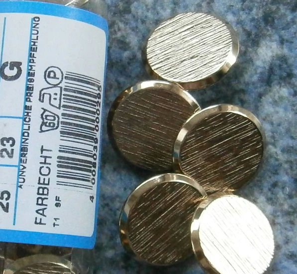 Trachtenknöpfe, Knöpfe, Gold und Silber, 23, 20, 18, 14 mm, Stielknopf - Bild 1 von 1