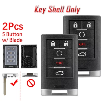 2X For 2008 2009-2014 Cadillac CTS STS Keyless Entry Prox Remote Car Key Fob — 第 1/4 张图片