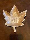 Vintage Handcrafted (Quebec) Maple Leaf Wooden Nut Dish Approx 6”