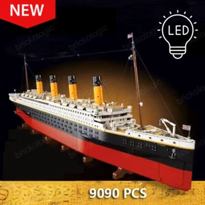 NEW 9090PCS Titanic Building Blocks MOC Model 10294 Compatible Blocks Lights - Picture 1 of 15