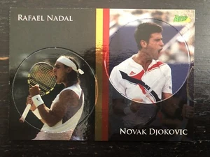 2011 RAFAEL NADAL NOVAK DJOKOVIC Ace Authentic MATCH POINT 2 MILK CAPS DP4 — NM - Picture 1 of 7