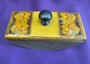 ANTIQUE 19C. WOODEN INK BLOTTER - Picture 1 of 11