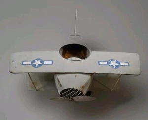Zebra P0117 Vintage Airplane Accent Shade, Gray With Wheels 15.5" Wing Span - Picture 1 of 8