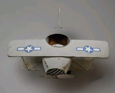 Zebra P0117 Vintage Airplane Accent Shade, Gray With Wheels 15.5" Wing Span - Image 1 of 4