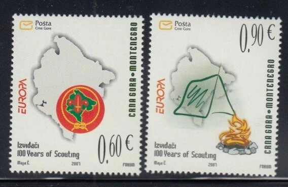 MONTENEGRO 100 Años de Scouting MNH Set Foto 1 de 1