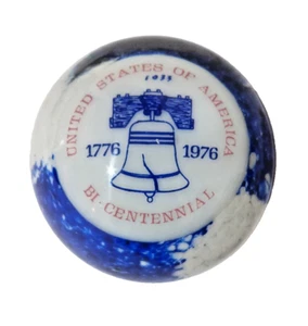 Woods Studio - Art Glass Bicentennial Paperweight 1776-1976 - USA Vintage - 1033 - Bild 1 von 6