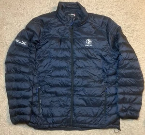 Ralph Lauren RLX Navy Blue Puffer Down Zipper Front Jacket Size 4XLT XXXXL Tall - Picture 1 of 16