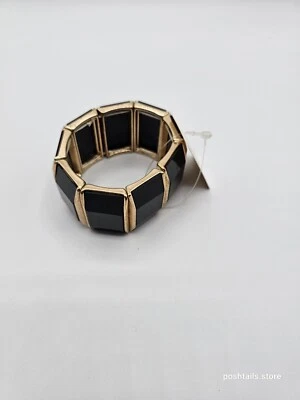 Pulsera elástica forever 21 nueva con etiquetas tono negro y dorado Foto 1 de 4
