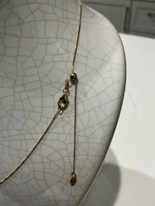 New In Box Eternagold 22" Fine Adjustable 14k Box Chain Necklace - Picture 1 of 4