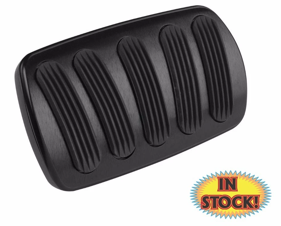 Pastilla de freno eléctrica de aluminio Lokar XBAG-6137 - 1955-57 Chevy con insertos de goma - negra Foto 1 de 3