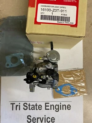 Genuine OEM Honda 16100-Z0T-911 Carburetor w/gsk GX160 GX160RT1 GX160T1 GX160UT1 - Image 1 of 4
