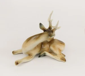 Figura de porcelana vintage de 1960 Royal Dux de un ciervo Checoslovaquia - Imagen 1 de 8