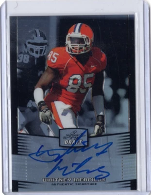 WHITNEY MERCILUS NCAA 2012 Leaf Metal Draft Black RC Auto 66/99 #WM1 Card - Image 1 of 2