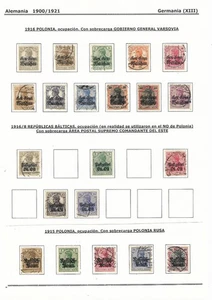 Alemania: Ocupación Polonia: 1916; a 1921, incluye área rusa en estado bastante bueno, usado EBA061 - Imagen 1 de 2