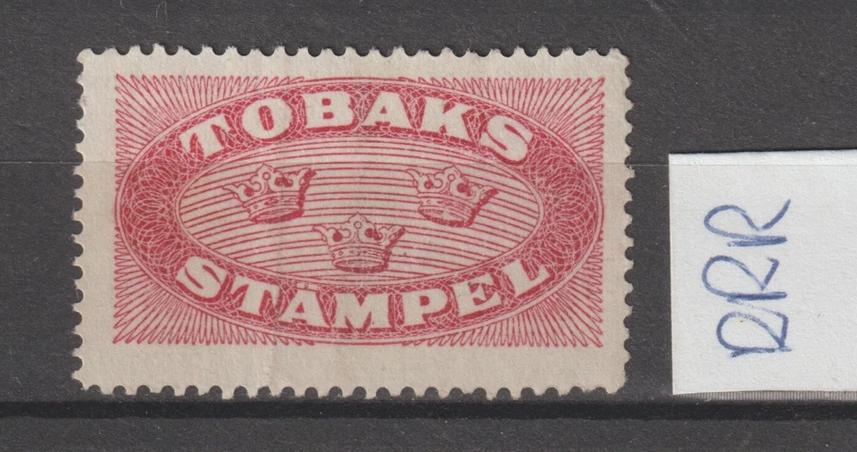 Sello de ingresos de gamuza de Suecia Fiscaux Impuesto especial Stempelmaerke Tobaks Stampel RR Foto 1 de 1