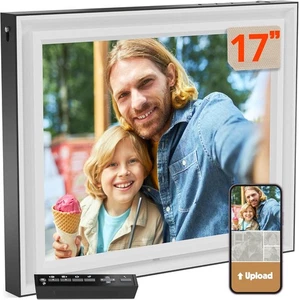 Pix-Star 17 inch Extra Large Digital Frame | Free Unlimited Cloud, Motion Sensor - Picture 1 of 9