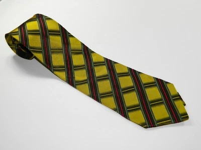 Corbata de seda para hombre GIANNI VIERA ANTIGUA DORADA HECHA EN ITALIA ROJO NEGRO Foto 1 de 2