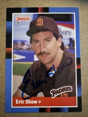 ERIC SHOW 1988 Donruss #387 Autographed SIGNED Card SAN DIEGO PADRES - Image 1 of 2