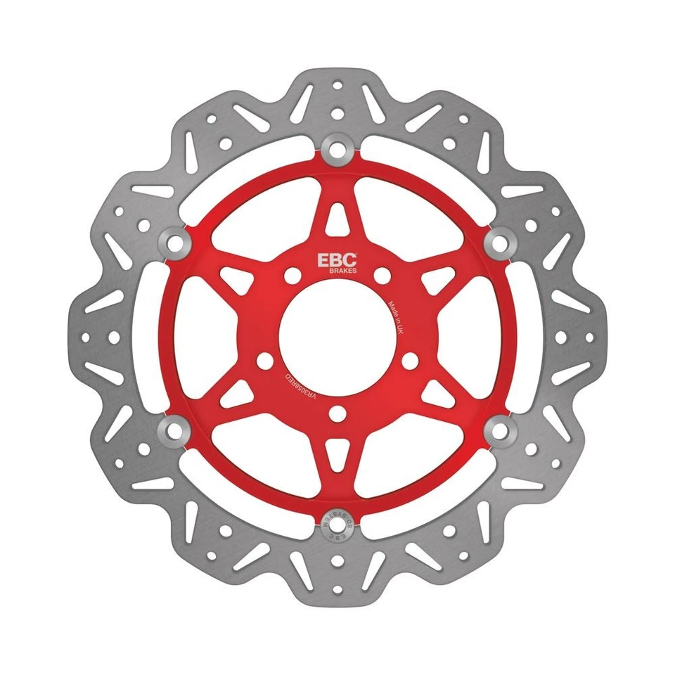 EBC Floating Vee Rotor Front Red Hub Front Right for Suzuki GSXR 750 K 2000-2003 - Image 1 of 1