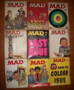 MAD Magazine 9 1960s issues low grade copies - Picture 1 of 5
