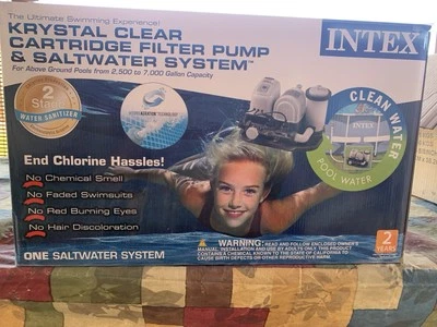 Intex Krystal Clear Cartridge Filter Pump & Saltwater System #28673eg  - Image 1 of 3