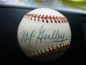 Nap Gulley Signed National League Baseball with Case & COA - Picture 1 of 3